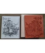 Stampin Up SERENITY Mother Child Wood Mounted Rubber Stamp Orig Box 2002... - $38.99 CAD