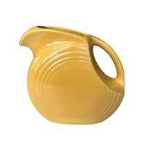 Vintage Fiesta Ware Yellow Juice Disk Pitcher Small Signed - £27.94 GBP