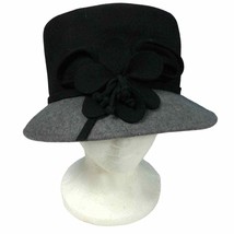 AUGUST 100% wool gray black bucket hat - £24.46 GBP