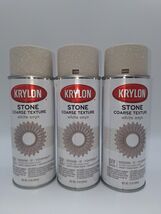 Krylon Stone Coarse Texture Finish Spray Paint White Onyx 18213 (3) 12 O... - $72.74