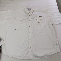 Columbia Sportswear FM7231 Men's White Cotton Vented Short Sleeve Shirt Size 2XL image 10