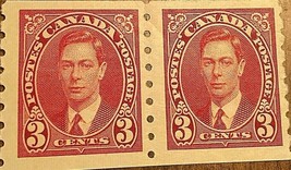 1937 Canada Stamp George Vi 3 Cents - Lot Of 2 - £3.28 GBP