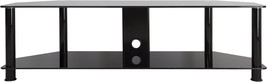 Avf Sdc1400Cmbb-A Tv Stand With Cable Management, Black Glass, And Black Legs, - £137.78 GBP