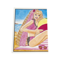 VINTAGE 1989 MATTEL FIGURINE PANINI BARBIE ALBUM STICKER NOS NEW OLD STO... - $9.41