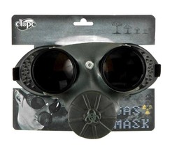 Elope Biohazard Gas Mask Hazmat Toxic Face Mask Halloween Costume Accessory - £9.42 GBP