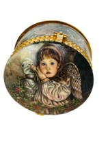 Ardleigh Elliott Hope Gardens Innocence Music Box vtg jewelry figurine angel vtg - £30.92 GBP