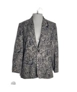 LizWear Wool Blend Vintage 2 Button Up Collared Blazer ~ Sz 6 ~ Blue &amp; Gray - £67.21 GBP