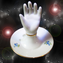 ANTIQUE PORCELAIN TRAY TOUCH HAND FOR LUCK AND WEALTH RARE 7 SCHOLARS MAGICK  image 2