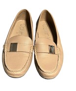 Calvin Klein Women&#39;s Lisa Loafers Size 8.5 Taupe Leather Slip-On Shoes - $32.80 CAD