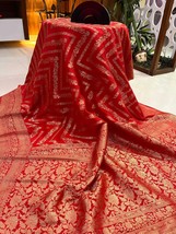 Banarasi Saree, Crape Silk, Wedding Bridal Wear, Gift for Her, Indian Ethnic Dre - £67.36 GBP