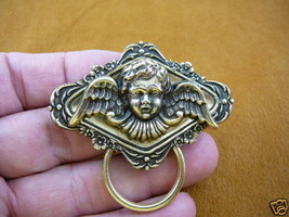 #E546) Cherub boy Angel Eyeglass pin pendant ID badge holder - £15.68 GBP