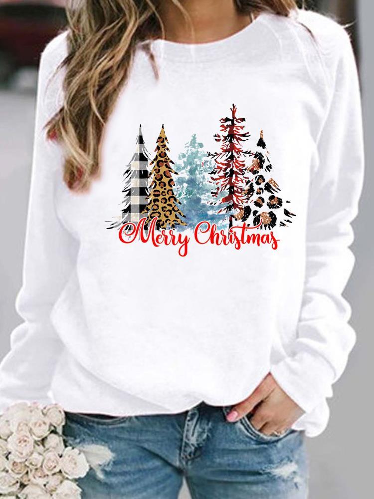 Primary image for Merry Christmas Fashion Festival Pullovers Women Casual Letter Sweet Trend Femal