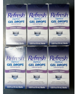 6 Packs Refresh Optive Gel Drops Lubricant Eye Gel 0.33oz / 10mL EXP. 3/... - $65.34