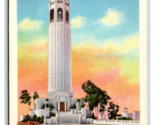 Coit Tower Telegraph Hill San Francisco California CA UNP Linen Postcard... - $2.92