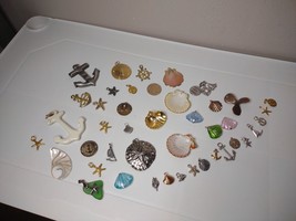 Lot Of Over 40 Beach And Nautical Themed Pendants And Charms - £35.97 GBP