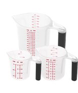 TILUCK Measuring Cup Set BPA Free Plastic 3Pcs 4,2,1 Cup Kitchen - €13,49 EUR