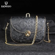 Retro Leather Ladies Square Bags Chain Tote Crossbody Hand Bags For Women  Bag M - £97.59 GBP