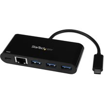 StarTech.com 3 Port USB-C Hub with Gigabit Ethernet &amp; 60W Power Delivery... - £62.71 GBP