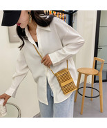 Fashion Women Bamboo Strips Crossbody Bag Ladies Vintage Hollow out Shoulder Mes - $19.40