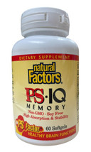 Natural Factors PS-IQ Memory, 60 Softgels - $31.67