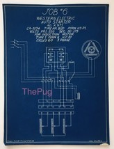 1928 Blueprint Job 6 Western Electric Auto Starter No. K971 John Stuffers - $35.00