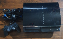 Sony PlayStation 3 80GB Console Black  Fat Backwards Compatible CECHE01 ... - $250.00