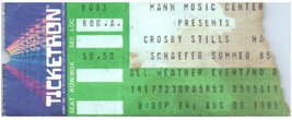 Vintage Crosby Stills Nash CSN Ticket Stub August 9 1985 Philadelphia PA - £35.76 GBP