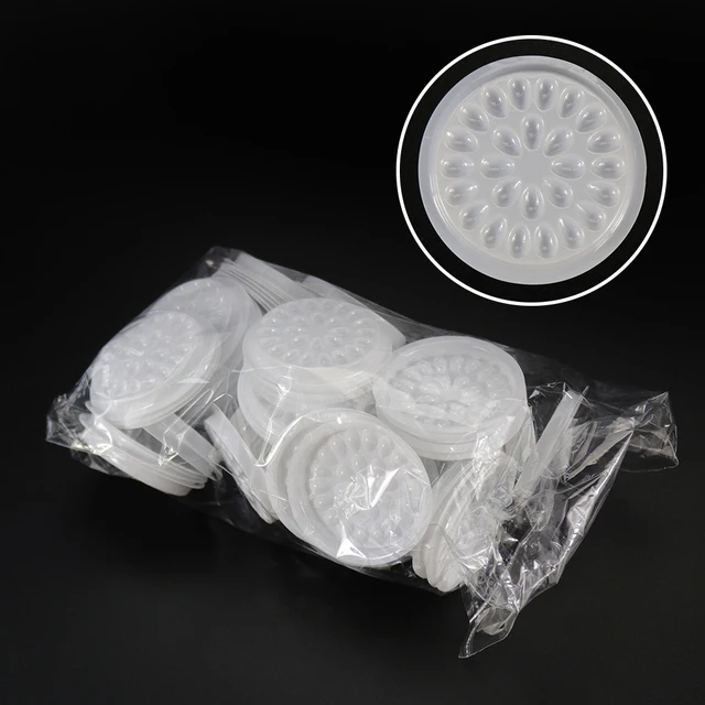 Et plastic flower shape glue pad transparent glue holder for eyelash extension adhesive thumb200