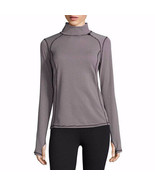 Xersion Women&#39;s Mock Neck Pull Over Long Sleeve Shirt Black LARGE Athletic - $30.48 CAD