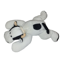 Vtg TY Pillow Pal MOO the Cow Plush Stuffed Animal Dairy White Black 1994 14&quot; - £7.72 GBP