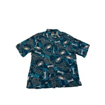 NFL Team Apparel Philadelphia Eagles Short Sleeve Hawaiian Shirt Medium Football - £21.70 GBP