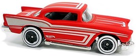 2022 Hot Wheels &#39;57 CHEVY matte red 3/5 Chevy Bel-Air 44/250 NEW! Free S... - £8.29 GBP