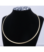 14K Yellow Gold Domed Omega Chain Necklace 19.25&quot; Length 3.5 MM Wide  19... - $2,040.60 CAD