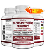 Blood Pressure Support Supplement - 13 Herbs &amp; Multivitamins 120 Capsules - $17.45