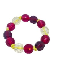 Girls Gymboree Red Brown Gold Beaded Stretch Bracelet NWT - £7.54 GBP
