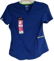 Scrubstar Women&#39;s Seasonal Solid Contrast V-Neck Scrub Top Royal Sapphir... - $15.83