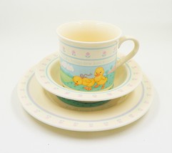 Hallmark Heirloom Collection Chick Lamp Child Dish Set Plate Bowl Cup 19... - $32.99