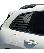 Fits 2014-2022 Jeep Cherokee Rear Window Distressed American Flag Decal ... - £20.59 GBP