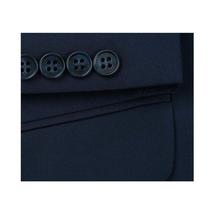 Men RENOIR suit Solid Two Button Business Formal Year Round Slim Fit 201-19 Navy image 5