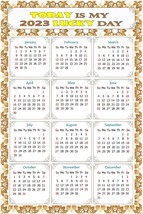 2023 Magnetic Calendar -  Calendar Magnets - Today is my Lucky Day - v042 - £7.75 GBP