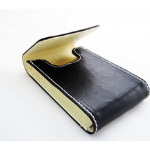 New Black Leather Business Card Holder Id Credit Case Wallet Pocket Bag ... - $17.99