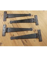 4 PRIMITIVE HAND FORGED IRON HINGE HINGES DOOR CABINET IRON 12&quot; DOORS RO... - $39.99