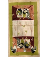 Vintage Mid-Century Leacock Hand Printed Linen Dish Towel - $78.10 CAD