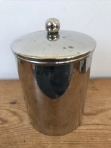 Vtg Style Shiny Chrome Stainless Metal Kitchen Tea Coffee Canister Lid J... - $29.69