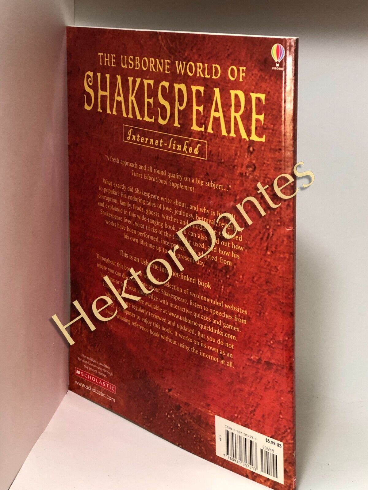 Primary image for The Usborne World of Shakespeare by Claybourne & Treays (2006 Softcover)