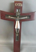 Taxco Sterling Silver &amp; Wood Crucifix Cross 3-D Art Sculpturerare Taxco Sterling - £125.39 GBP
