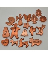 Lot 16 Vintage Copper Cookie Cutters Holiday Christmas Animals Shapes Ba... - $391.11 MXN