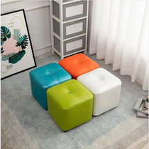 Kweimi Living room furniture, square stool, PU Leather 4 Colors  - £44.94 GBP