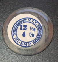 NOS V.T.F. VTF Vintage Glass Pocket Watch Crystal Size 12 1/16 Mi-Emp - $14.84
