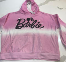 DISCONTINUED LICENSED BARBIE PULLOVER PINK THERMAL INSULATED HOODIE WOME... - $23.60